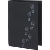 OXMOX portemonnee New Cryptan RFID Protect Kombibörse Footsteps Print Grey Black zwart
