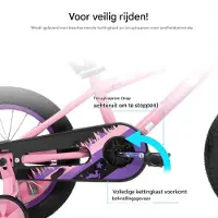 Happiq Kinderfiets – Voor meisjes van 3–10 jaar – Met zijwieltjes, kettingbeschermer en mandje – 36 cm / 41 cm / 51 cm wielen, blauw