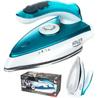 Adler - reisstrijkijzer - stoom strijkijzer - inklapbare handgreep, vermogen 1100 W, antiaanbaklaag - Blauw