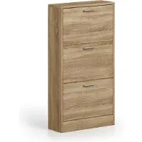 Huisenthuis.nl Schoenenkast Maureen Sonoma - 6 paar schoenen - Breedte 63 cm - Hoogte 120 cm - Diepte 23 cm - Met kleppen