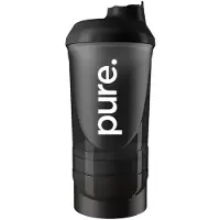 Pure Shakebeker Double Smart Smoke Black - 600+350ml - Smoke Zwart