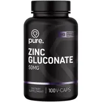 Pure Zinc Gluconate 50mg - 100 v-caps