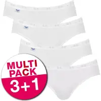 Sloggi Basic+ Dames Mini slip - 4-pack - Wit - Maat 40