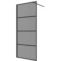 Badplaats Douchewand essos 60 x 200 cm zwart – inloopdouche 8 mm