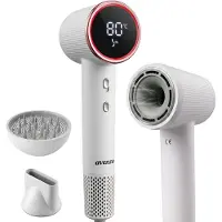 Avenzo Föhn met Diffuser – Ionische Haardroger – Krullen – XL Diffuser – 5 Warmtestanden – 2 Opzetstukken – Digitaal Display – 1600W – Haarföhn – Hair Dryer