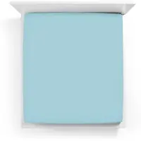 Bella Donna Hoeslaken Jersey Eenpersoons licht turquoise - 0518 70/190-80/220