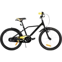 Happiq Kinderfiets – Voor jongens 3-9 jaar – Met stabilisatoren, handrem en terugtraprem – 30-51 cm, zwart