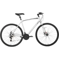 Happiq Racefiets – Voor heren en dames – Lichtgewicht aluminium, 14 versnellingen – 71 cm wielen, zilver, maat M, geschikt voor stadswoon-werkverkeer en fitness