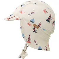 Fresk UV 50+ Zonnehoed voor kinderen 86 – Beschermende Reishoed – Hoofdbescherming Jongens - Creme - Lighthouse