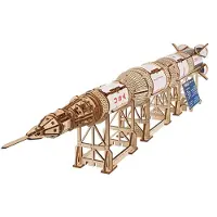 Ugears Nasa Saturn V Wooden Mechanical Model Construction Game Goud Kinderen
