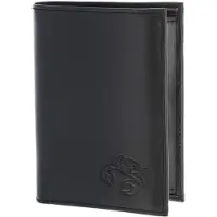 OXMOX Leren portemonnee Leather RFID Protect Kombibörse Crab 2.0 Embossed Black zwart