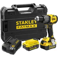 Stanley Schroefboormachine met percussiefunctie, 80 Nm, borstelloos - Lithium 18V - 2 batterijen van 4 Ah, inclusief Prostack-kit - SFMCD726M2T-QW FATMAX V20