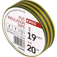 Emos Isolatietape PVC 19mm 20m Geel-Groen Flexibel