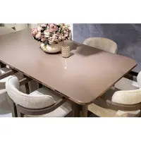 AEA Esszimmer-Set aus Holz in Beige modern elegant mit Esstisch