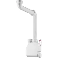 Bruckner Squid meubelruimtebesparende sifon, 5/4", 32mm afvoer, wit