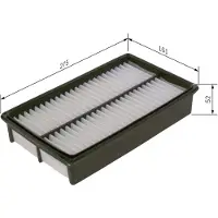 Bosch Luchtfilter S0444 Bosch voor o.a. MAZDA