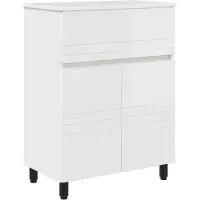 vidaXL Badkamer vaniteitsunit Hoogglans Wit 60 x 35 x 80 cm