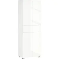 HOMCOM -Keukenkast-MDF-60x35x170cm-Wit gelakt