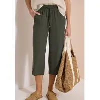 Cecil Dames 3/4 broek met wijde pijpen in Loose Fit - Groen - XL