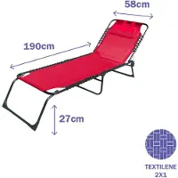 Marbueno Summer 190x58x27 Cm Folding Sunbed Veelkleurig