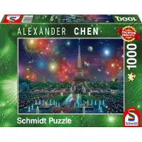 Schmidt Vuurwerk bij de Eiffeltoren (Alexander Chen) - Puzzel (1000)