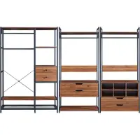 En.casa Kledingkast Larem open kast set van 3 totale lengte 288 cm set 6 []