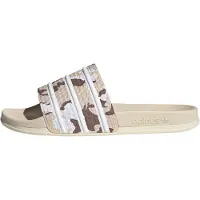 Adidas Muiltjes 'Adilette' lichtbeige / chocoladebruin / mokka / wit