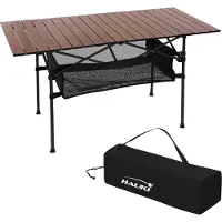 OEM Opklapbare campingtafel, zwart, 118x55 cm, aluminium, lichtgewicht