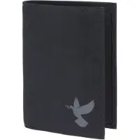 OXMOX portemonnee New Cryptan RFID Protect Kombibörse Freedom Pigeon Print Grey Black zwart