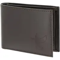 OXMOX Leren portemonnee Leather RFID Protect Pocketbörse Freedom Pigeon Embossed Brown donkerbruin