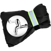 OEM Winterbestendige buitenkraan - waterdicht en afsluitbaar - complete set voor buitenkranen - reflecterende strepen - beschermt tegen bevriezing en scheuren - zwart.