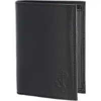 OXMOX Leren portemonnee Leather RFID Protect Kombibörse Freedom Anchor Embossed Black zwart