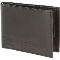 OXMOX Leren portemonnee Leather RFID Protect Pocketbörse Jumping Jack Embossed Brown donkerbruin