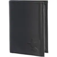 OXMOX Leren portemonnee Leather RFID Protect Kombibörse Freedom Pigeon Embossed Black zwart