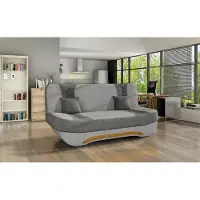 Fun Moebel Klick-klak slaapbank KANDY, bekleding: stof Sawana, kleur: lichtgrijs-grijs
