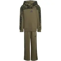 Adidas Trainingspak 'Seasonal Essentials Hooded Fleece Jogger Set Little' kaki / olijfgroen / donkergroen