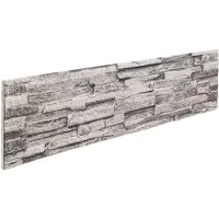 Syfax Wandpanelen 10 pcs Lichtgrijs 100 x 25 cm EPS-schuim