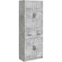vidaXL Kast Set 2 pcs Betongrijs Bewerkt hout