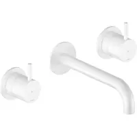 Hotbath Cobber - Wastafelmengkraan - zonder Waste - Laag - Wit - Inbouw - Messing - V03