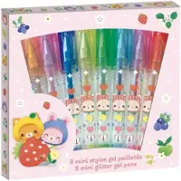 Janod - Papeterie - 8 Mini glitter pennen