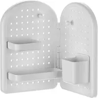 Snq Witte Hoekorganizer Voor Bureaublad - Multifunctioneel Wandrek Voor Kaptafel - Afmeting 30x21x2 cm
