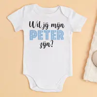 Babybugz Wil jij mijn Peter zijn rompertje - Romper - Baby romper - Cadeau voor Meter - Maat 3 tot 6 maanden