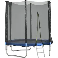 SPORTNOW -Buitentrampoline-Staal-180x180x200cm-Blauw