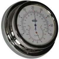 Foresti & Suardi Stainless Steel Thermo-hygrometer 90 Mm Zilver 127 x 45 mm