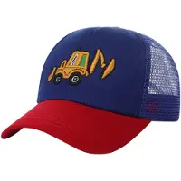 JeiibrZui Kinder Baseballcap - Met Graafmachine Borduurwerk - Verstelbaar 48-52 Cm - 1 Stuk - Mesh Trucker Cap Voor Jongens En Meisjes 2-6 Jaar
