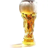 JeiibrZui Weizenbierglas Wereldkampioenschap - 450 ML - 1 Stuks - Groen Voetbal Bierglas Voor Feesten
