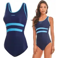 Zagano - Badpak dames - Sneldrogende - Sport zwempak - Strandpak damen - Maat 38 - blauw / blauw