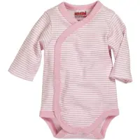 Playshoes Romper wrap body - Wit licht roze gestreept