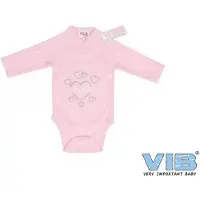 Vib - Rompertje (overslag) Luxe Katoen - Lovely (Roze) - Babykleertjes - romper - rompertjes - rompertjes met tekst - baby cadeau - baby aankondiging - overslagromper