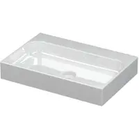 Ink Unit Wastafel Porselein Zonder Kraangat incl. Porseleinen Click Plug - 600x400x100 mm - Glans Wit